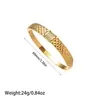 Pulseira de Aço Titânio Nova Transfronteiriça Europeia e Americana de Alto Padrão Versátil para o Dia a Dia Pulseira de Aço Inoxidável Banhada a Ouro 18K Fabricante Atacado