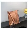 Bolsa Estilo Preguiçoso Coreano com Franjas 2026 Novo Modelo para Mulheres, Grande Capacidade, Elegante Bolsa de Ombro/Transversal para o Dia a Dia