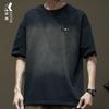 Camiseta de algodão pesada Xiyue 280g manga curta masculina verão 2024 nova solta plus size masculina camiseta básica lavada