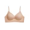 Sutiã Ou Ruofeng Feminino Brilhante com Alça de Ombro Costas Bonitas Gelo Seda Respirável Sem Costura Alça Destacável Sem Aro de Aço Copo Fixo Lingerie