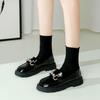 Novos sapatos de couro para meninas bico redondo verniz sola macia cano baixo sapatos de princesa sapatos de performance passarela sola de borracha sapatos individuais infantis