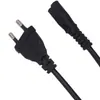 Cable de alimentación de dos clavijas europeas, ocho colas, 0.8 metros, 2*0.5, cobre revestido de aluminio plano, enchufe europeo de dos clavijas, enchufe redondo europeo de dos clavijas, línea de CA