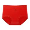 Ano de nascimento cueca de algodão vermelho para mulheres 5A grau antibacteriano sem costura confortável respirável plus size cintura média-alta cuecas femininas