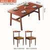 Mesa de Comedor Escandinava para Hogar Apartamento Pequeño Mesa de Comedor Moderna Simple Mesa de Comedor Rectangular y Combinación de Sillas para Vivienda de Alquiler