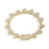 Pulsera de Amor Hip Hop Europeo y Americano de 10 mm Circonita Micro-incrustada Tendencia de Personalidad Corazón Transfronteriza Joyería Hip Hop para Hombre y Mujer Pareja