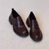 ¡En stock, se envía al instante! Mocasines Retro de Estilo Británico con Velcro para Mujer, Zapatos de Cuero Versátiles sin Cordones de Punta Redonda, Zapatos Planos para Mujer