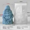 Jiahui Mei Molde de Vela de Santa Claus Decoración Navideña DIY Yeso Hecho a Mano Adornos de Aromaterapia Herramienta de Lijado
