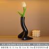 Jarrón de cerámica moderno al por mayor, adornos de escritorio para sala de estar, arreglo floral, arte interior, modelo de porche para el hogar, decoración suave para habitación
