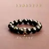Pulseira Zodiacal de Obsidiana Natural para Homens, Doze Signos do Zodíaco, Obsidiana Dourada para o Ano do Tigre, Presente para a Família, Pulseira de Contas Budistas