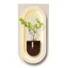 La pintura y talla en arenisca de la Galería de Arte Qiaojia es un arte de pared decorativo para el pasillo de entrada, adecuado para cultivar plantas verdes, con una luz incorporada