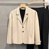 Nova Jaqueta de Terno Estilo Coreano Ins Masculina Casual Yuppie Bonita Primavera & Outono Casual Simples Tendência