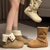 Botas de Nieve con Suela Gruesa para Aumentar la Altura para Mujer 2026 Nuevas de Invierno Elegantes Versátiles con Forro de Terciopelo Espeso Zapatos de Algodón Cálidos