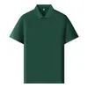 Camisas Polo de Verão Customizadas com Manga Curta, 40 Fios de Algodão Mercerizado de Fibra Longa, para Equipe de Gerenciamento e Funcionários da Dji