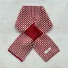Bufanda Cruzada de Punto Rayada 100% Lana Estilo Coreano para Mujer, Forma Cóncava Versátil, Bufanda Cálida con Atmósfera de Otoño e Invierno