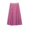 Falda Midi Rayada Informal de Capas de Moda para Mujer Nueva Primavera 2026 Transfronteriza AliExpress 8002320