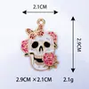 Pulseira Colar Pingente Transfronteiriço Acessórios DIY Seis Cores White K Gota de Óleo Flor Branca Pingente de Liga Venda Direta da Fábrica