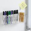 Suporte de rack de armazenamento de acessórios para quadro branco de 4 compartimentos para marcadores de quadro branco, apagadores e limpador Acrílico para pendurar na parede