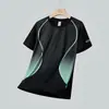 Camiseta de Manga Corta para Hombre 2025 Verano Deportiva Media Manga Holgada Transpirable Secado Rápido Casual Fitness Running Negra Ropa Deportiva