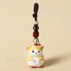 Chaveiro Pingente Escultura em Madeira Artesanal Doze Signos do Zodíaco Pingente de Corrente para Bolsa Ano do Coelho Presente de Aniversário para Amigo Fofo