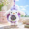 Lindo Llavero de Conejo de Orejas Largas con Vestido de Princesa de Peluche Figura de Muñeca de Dibujos Animados Cosplay Colgante para Bolso de Pareja Pequeño Regalo
