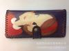 Nueva cartera de impresión hecha a mano escénica para estudiante mujer graffiti retro estilo étnico PU