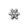 Venta Caliente 16 Cuentas de Agujero Grande de Dibujos Animados Navidad Xizang Plata Muñeco de Nieve Copo de Nieve Aleación de Zinc Cuentas de Agujero Grande Pulsera Accesorios para Pulseras