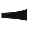 Diadema Deportiva Negra de Ala Ancha, Pañuelo para la Cabeza Negro de Ala Ancha que Absorbe el Sudor, Diadema para Correr y Fitness, Diadema Plegable Elástica Estilo Europeo y Americano Venta al por Mayor