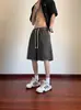 Shorts Casuais Esportivos de Moda Verão 2025 para Homens Calças de Cinco Pontos Estilo Japonês para Homens e Adolescentes Calças Retas Xadrez Tendência