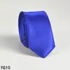 Corbata de color liso para hombre casual 5 cm estilo coreano seda artificial estrecha para lugar de trabajo boda negocios administrativa venta al por mayor