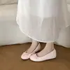 Zapatos Planos Redondos Franceses con Lazo para Mujer 2026 Suela Suave Aumento Interno de Altura Pies que No se Cansan Versátiles para el Trabajo Bailarinas
