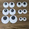 Ojos blancos y negros, accesorios de ojos móviles multtamaño, ojos móviles hechos a mano para DIY, globos oculares móviles, parches 3D