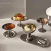 Taza Alta para Postre de Acero Inoxidable 304 Tazón para Helado, Pudín, Natillas Estilo Ins de Aspecto Elegante Popular Taza de Helado