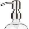 Cadena de Suministro de Amazon Botella de Vidrio para Gel Antibacterial de 6 oz Dispensador de Jabón de Acero Inoxidable de Presionar para Dispensar