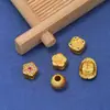 Accesorios DIY de Cobre Chapado en Oro, Cuentas Espaciadoras de Caparazón de Tortuga Ricas y Lujosas, Cuentas de Ojo de Gato, Accesorios para Pulseras, Cuentas de Calabaza, Accesorios al por Mayor