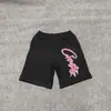 Pantalones Cortos Deportivos Casuales de Malla con Cordón y Estampado de Logo Francés Clásico Pintado a Mano Alcatraz