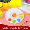 Zhanhong 618 Plástico 11-grade Fine Arts Paleta 17cm Paleta redonda Pintura infantil Pigmento Paleta