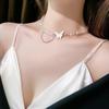 Collar elegante con forma de mariposa y cadena de bola estilo Ins Cool para mujer, gargantilla con cadena de clavícula, collar corto, diseño de nicho para mujer.
