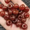 Ágata roja cuentas de ábaco de agujero grande Cuentas sueltas de jade Pulsera de ágata esmerilada collar Cuentas de Buda accesorios espaciadores cuentas Hebilla de jade