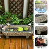 Patio Exterior Rectangular de Piedra Artificial Canaleta Tanque Grande para Peces Piscina de Cultivo de Peces Antigua Adornos de Jardín Diseño de Paisajismo