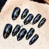 Pontas de Unha Vestíveis Cromadas com Acabamento de Luxo, Adesivos Eletrodepositados para Unhas Postiças Gradiente Branco Francês Nude, Arte de Unha em Formato Amêndoa