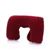 Almohada Inflable en Forma de U con Flocado de PVC Almohada para el Cuello Almohada en Forma de U de Viaje Cojín Almohada de Aviación Almohada de Avión Almohada de Viaje Almohada Inflable para el Cuello