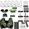 Kit de Máscara Facial de Gato DIY Transfronteiriço Inclui Máscara de Gato em Branco, Tecido de Pelúcia Sintética, Pincel, Folha de Malha Plástica