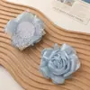 Nuevo Encaje de Tela Chinoiserie Seda Brillante Tela de Borde Quemado Rosa DIY Accesorios para el Cabello Hechos a Mano Ramillete Accesorios para Ropa