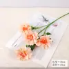 Nova Flor Artificial Dália de 4 Ramos Haste Única Casamento Decoração Interna Dália Rosa Decoração de Hotel Flor de Seda
