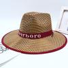 Sombrero Vaquero Occidental para Exterior para Mujer Sombrero de Paja Parasol para Hombre Viaje Ocio Verano Sombrero de Pesca Protector Solar Sombrero Fresco