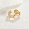 Tiktok popular estilo ins diseño de nicho lujo ligero anillo versátil acero inoxidable moda personalidad anillo abierto versátil