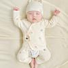 Roupas para bebê recém-nascido outono e inverno algodão para recém-nascido 0 quente março base monge dividido traje de roupa íntima de outono para bebê