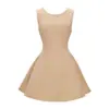 Vestido Slim e Elegante, Fashion e Simples, Estilo Francês, Doce, Celebridade da Internet, Design de Nicho, Sem Mangas, Vestido Regata Multicor