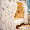Cortina para Cama de Dormitorio Estudiantil Dormitorio Universitario Cama Alta Individual para Estudiante Cortina Oscurecedora Envolvente Estilo Ins Cama Litera Superior e Inferior