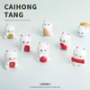 Llavero Colgante de Gato Lindo 3D de Dibujos Animados Adorno de Escritorio Accesorio Colgante de Resina
